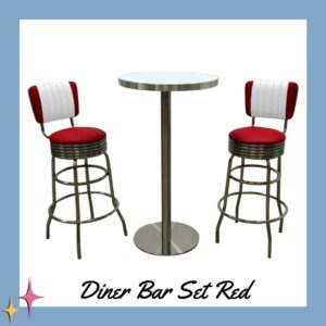 Diner Bar Set Red