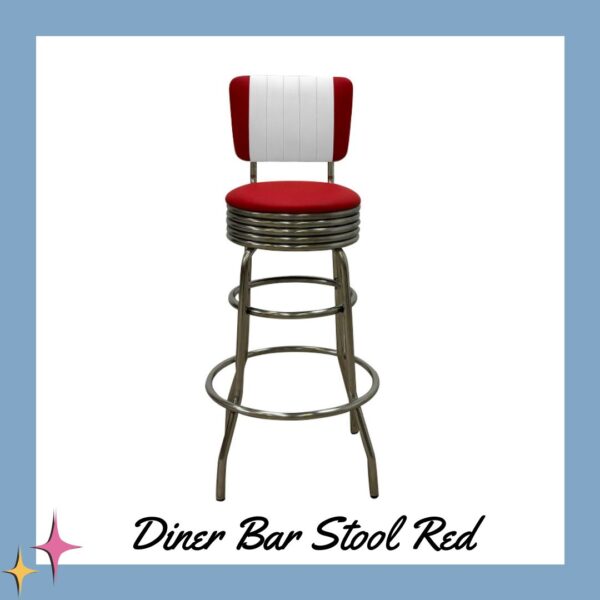 Diner Bar Stool Red