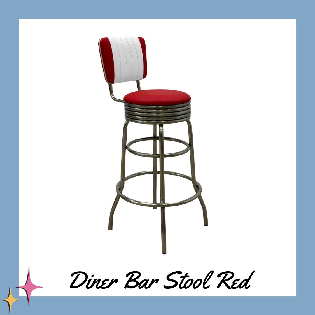 Diner Bar Stool Red