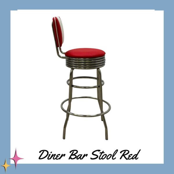 Diner Bar Stool Red