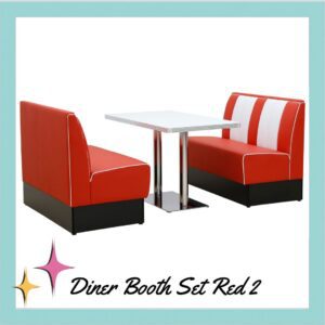 Diner Booth Set Red 2