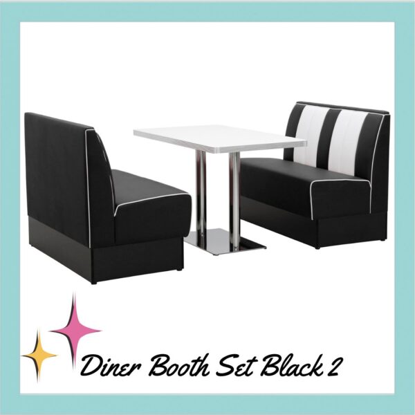 Diner Booth Set Black 2