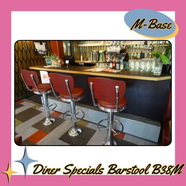 Diner Specials Barstool B38M Golvfast Wing Backrest Ref