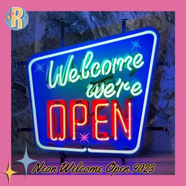 Neon Welcome We're Open 9023