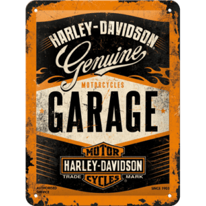 Plåtskylt 15x20cm H-D Garage