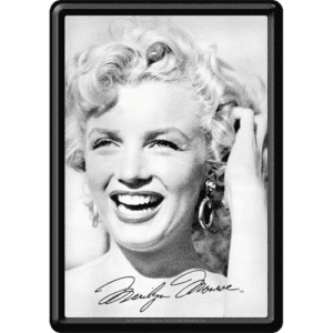 Vykort Plåt 10x14cm Marilyn Monroe