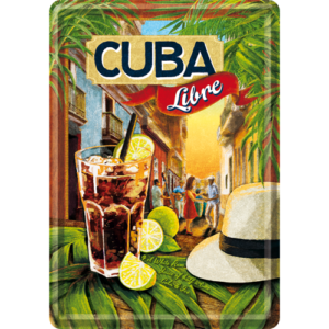 Vykort Plåt 10x14cm Cuba Libre