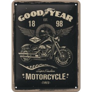 Plåtskylt 15x20cm Goodyear Motorcycle