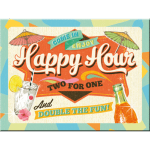 Kylskåpsmagnet  Happy hour