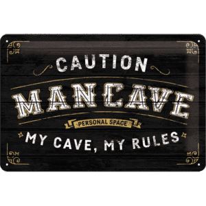 Plåtskylt 20x30cm Man Cave